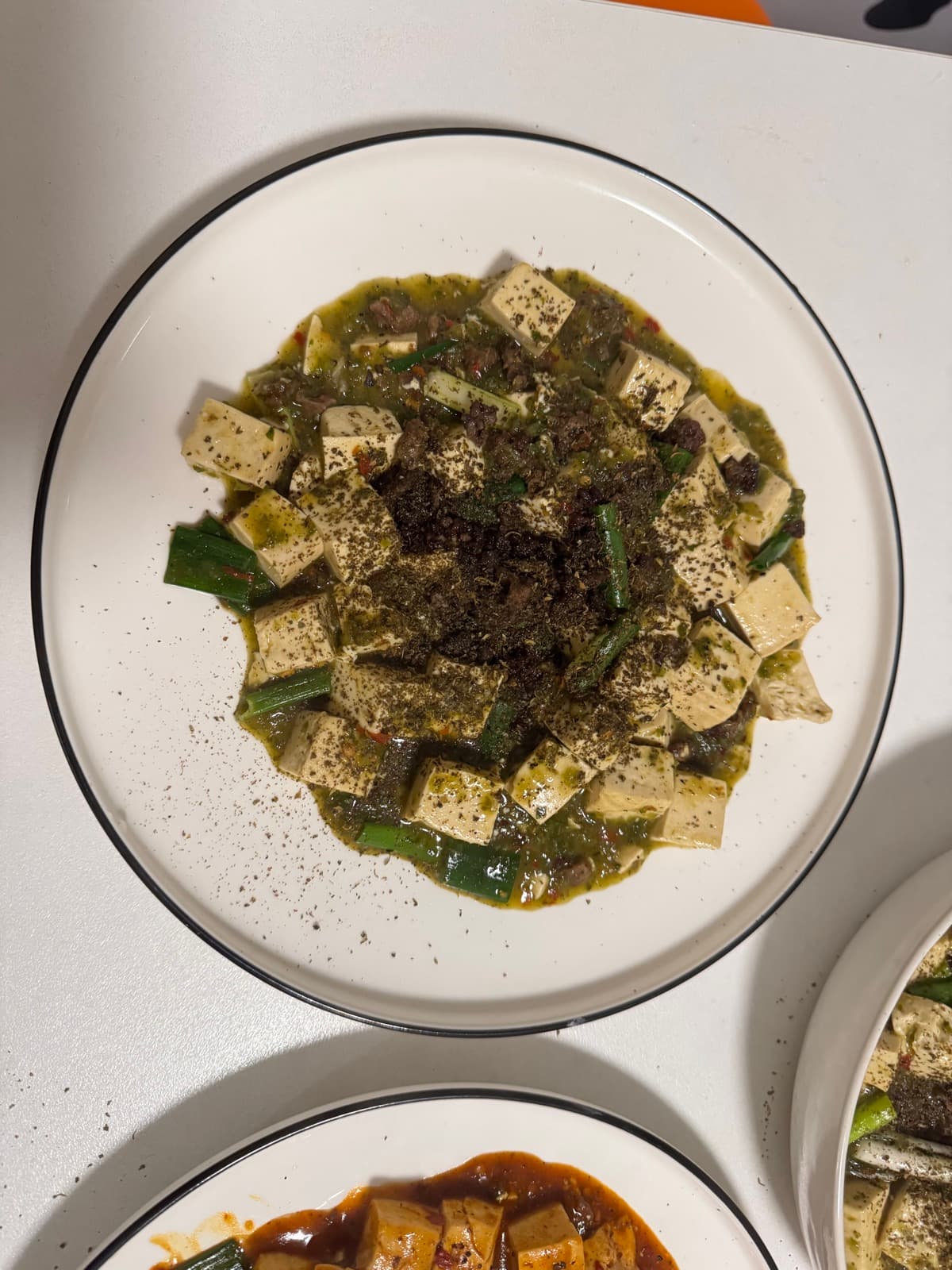 Green mapo tofu
